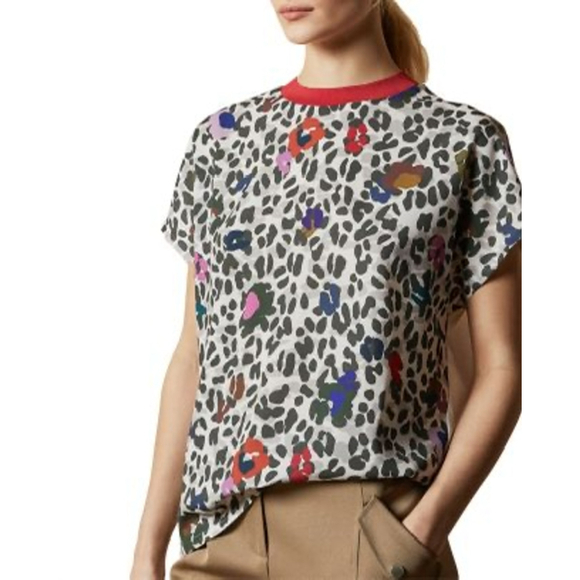 Ted Baker Tops - Ted Baker Byella Wilderness Woven-
Front Tee Size 6 Small